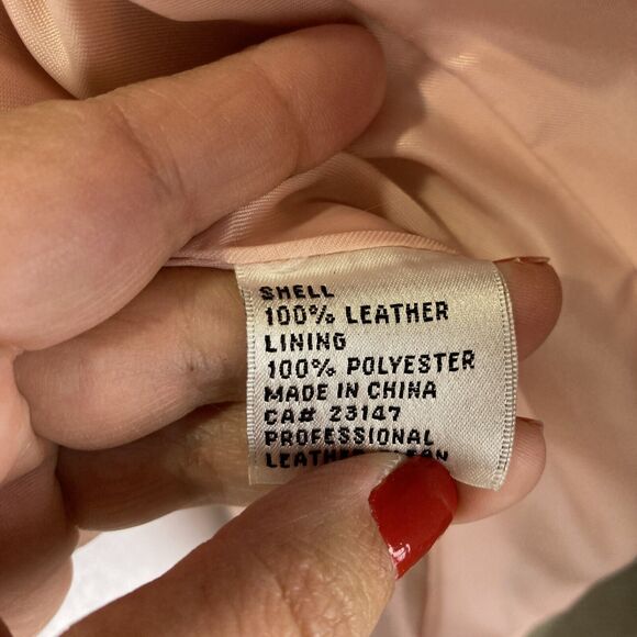 Talbots Light Pink Leather Jacket - Picture 7 of 11